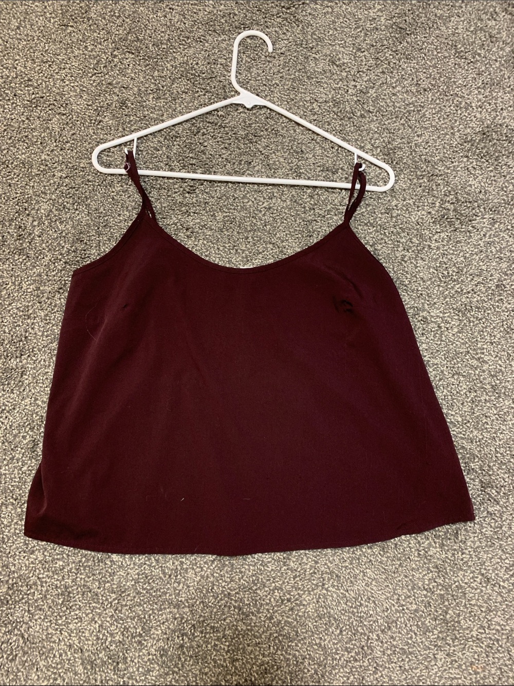 Women’s Burgundy Spaghetti Strap Tank Top